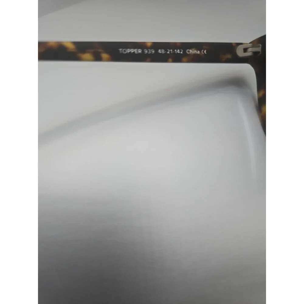 Warby Parker Topper M 939 Hazlenut Tortoise Sunglass, Green Demo Lens 48-21-142